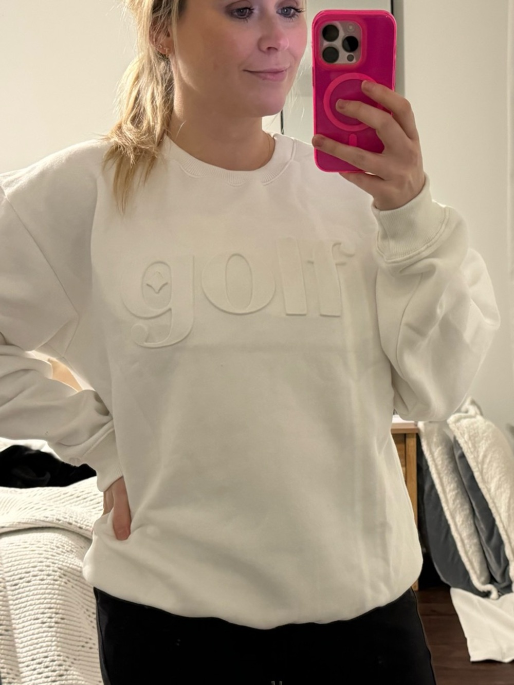 Golf Embroidered White Sweatshirt - Picture 13 of 15
